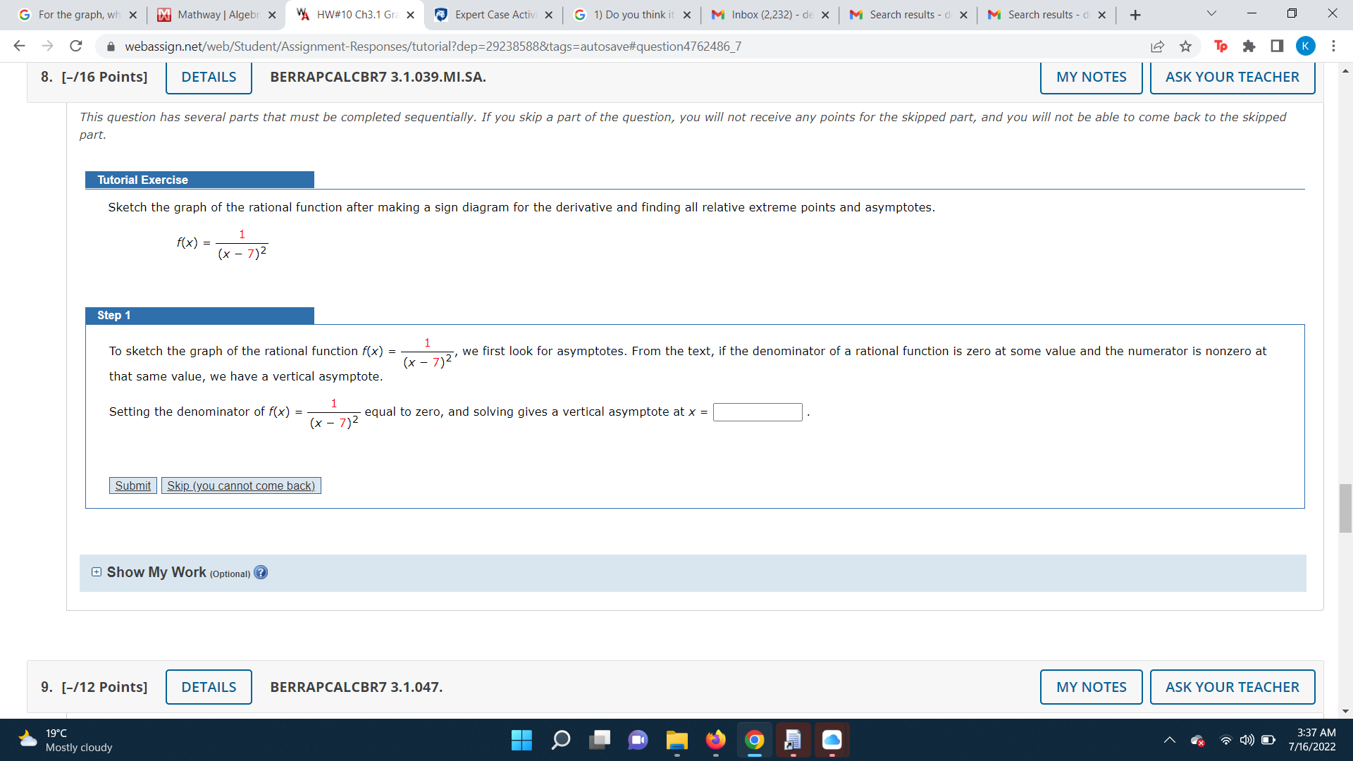 VA HW#10 Ch3.1 Gra x Expert Case Activi X G 1) Do