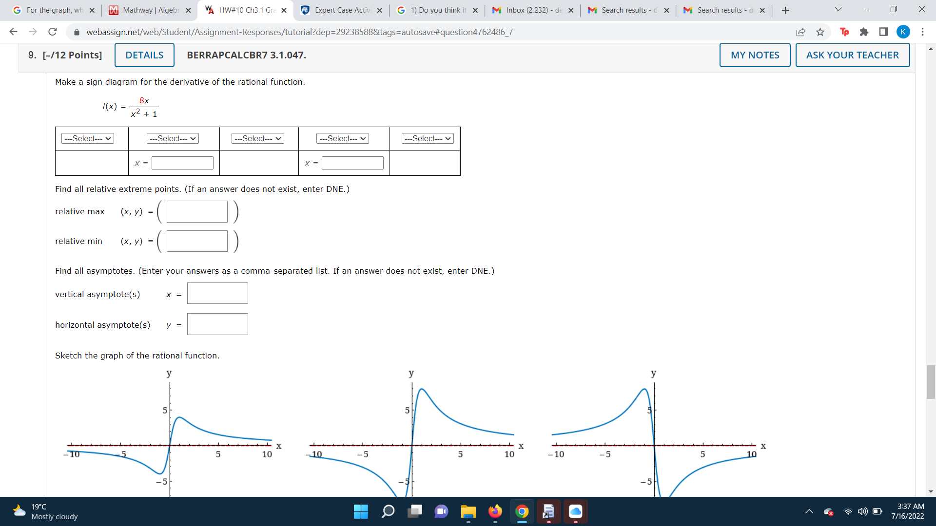 For the graph, wh x Mathway | Algebra X VA HW#10 Ch3.1