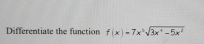 Differentiate the function f (x -