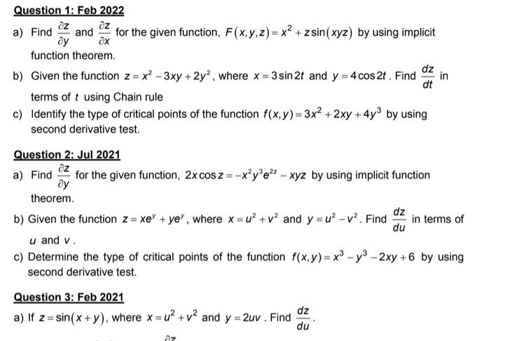 W e) Find Sf; end 2: for the given function, Fix.y.z)=