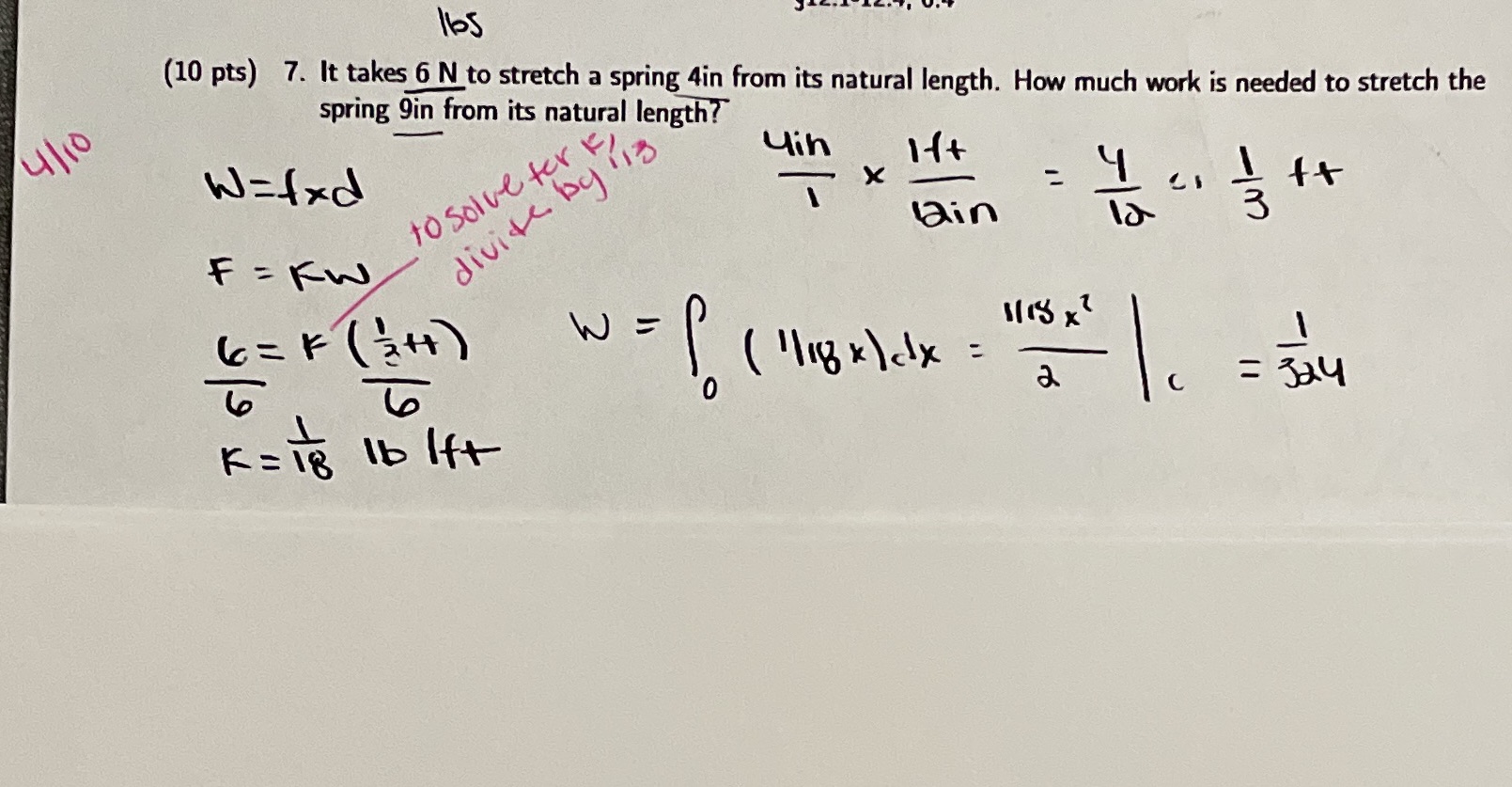 Help me gain my points back please. Please show all work. (10