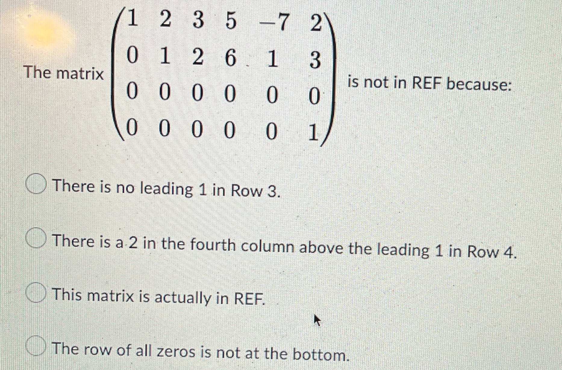 1 2 3 5 -7 2 0 1 2 6 1