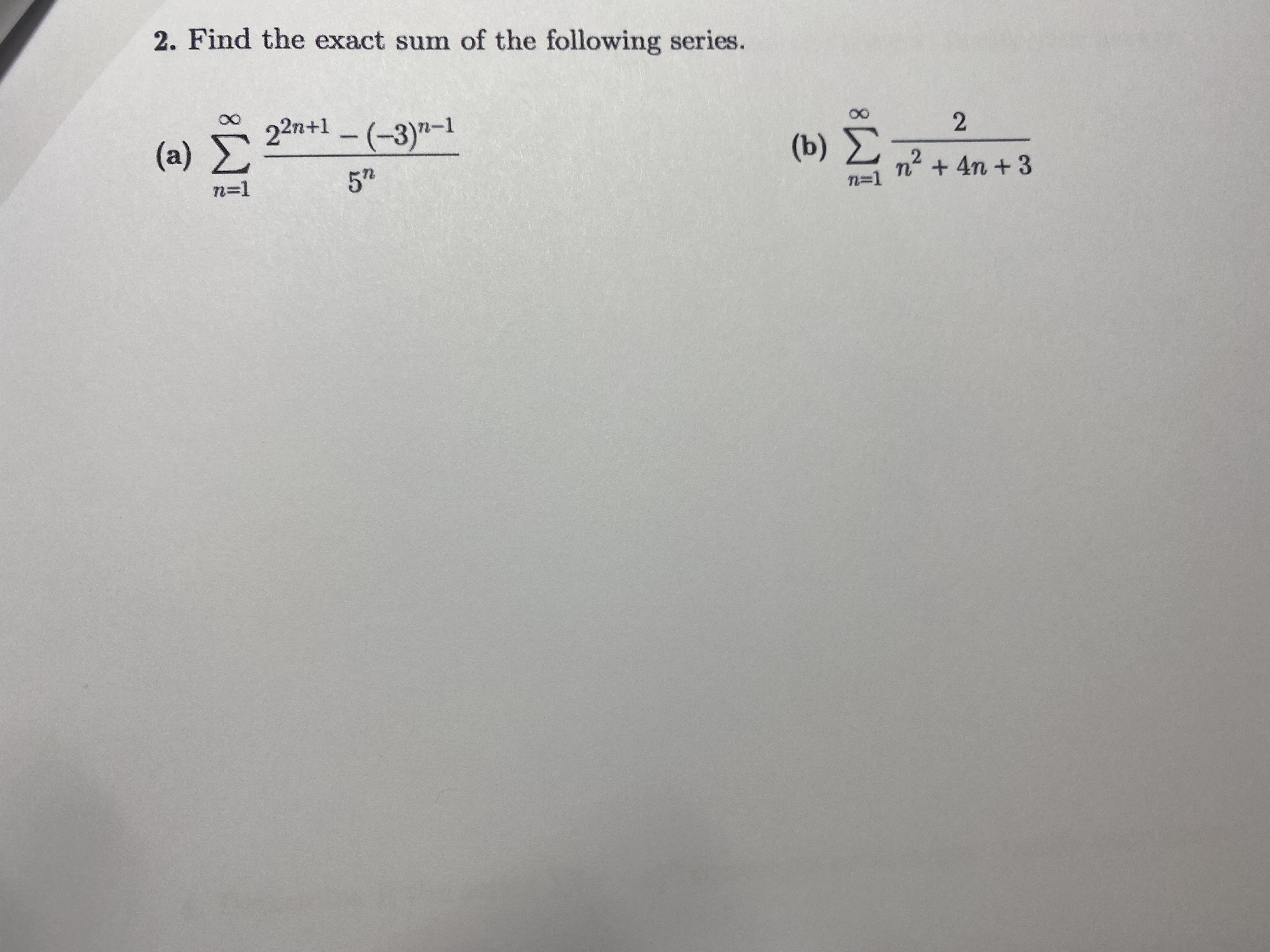 a formula for { s, }, the sequence of partial sums of