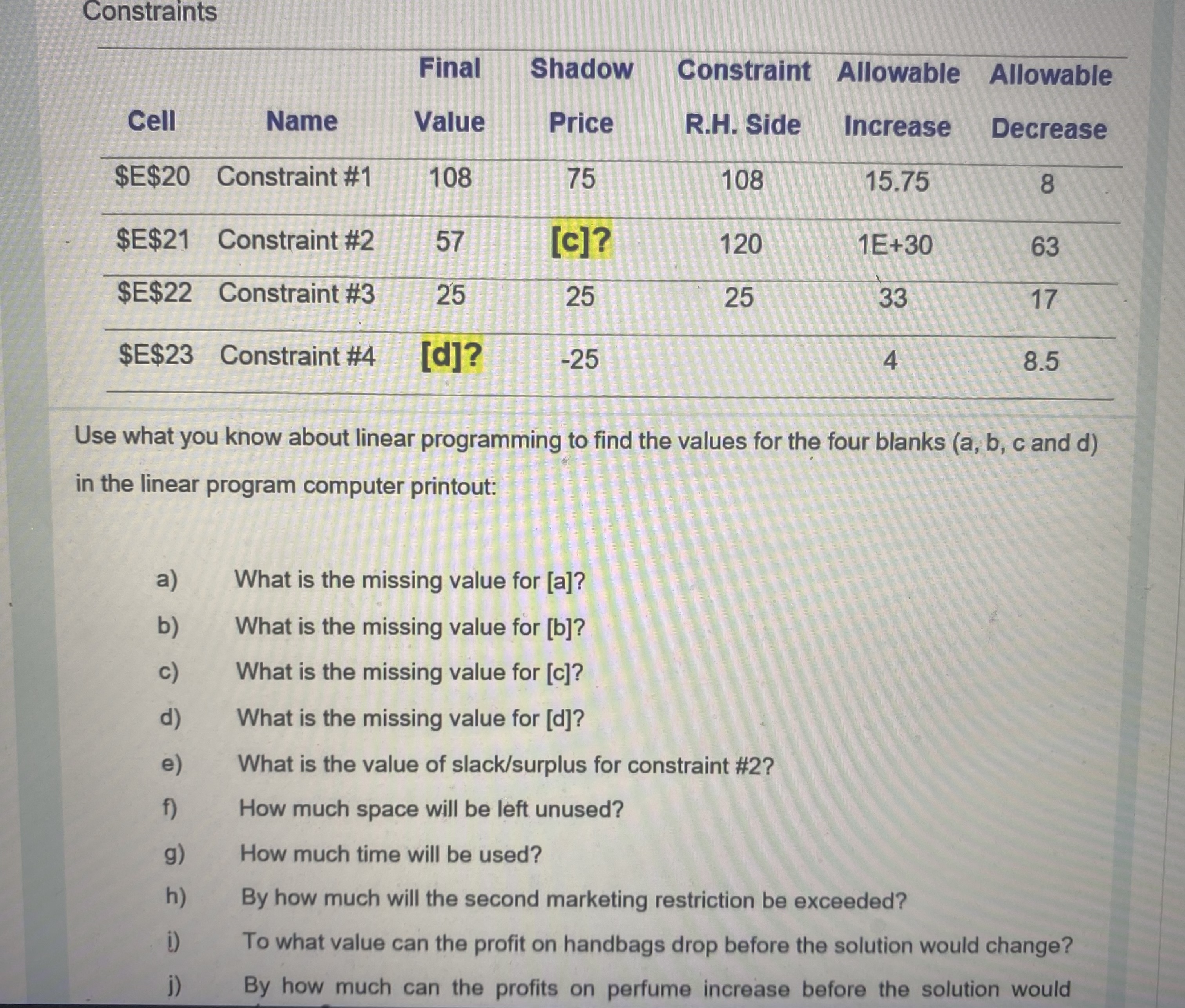 perfume, and shoes (variables X1,X2, X3, and X4, respectively) a retail store