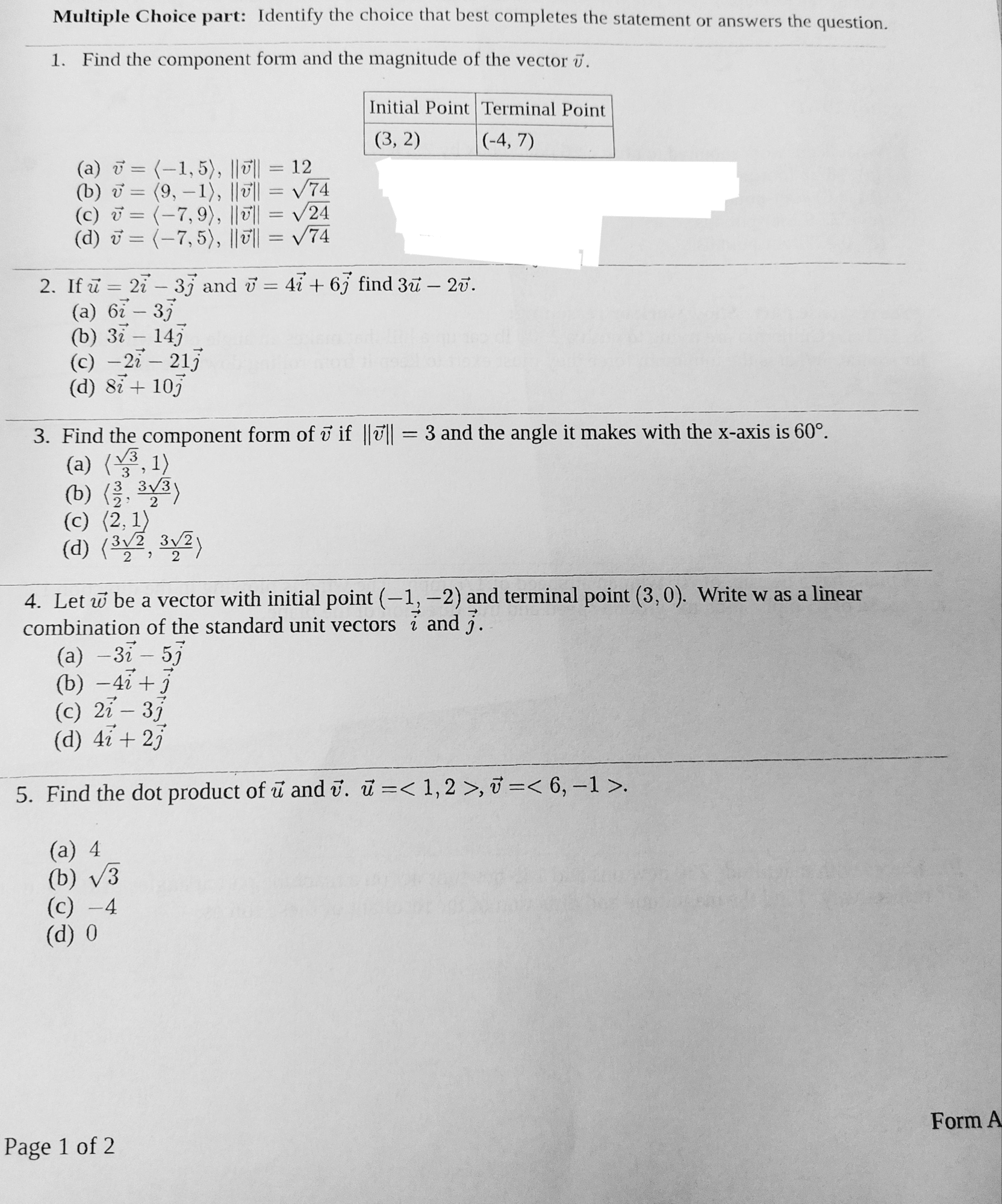 Solve the following question below Multiple Choice part: Identify the choice that