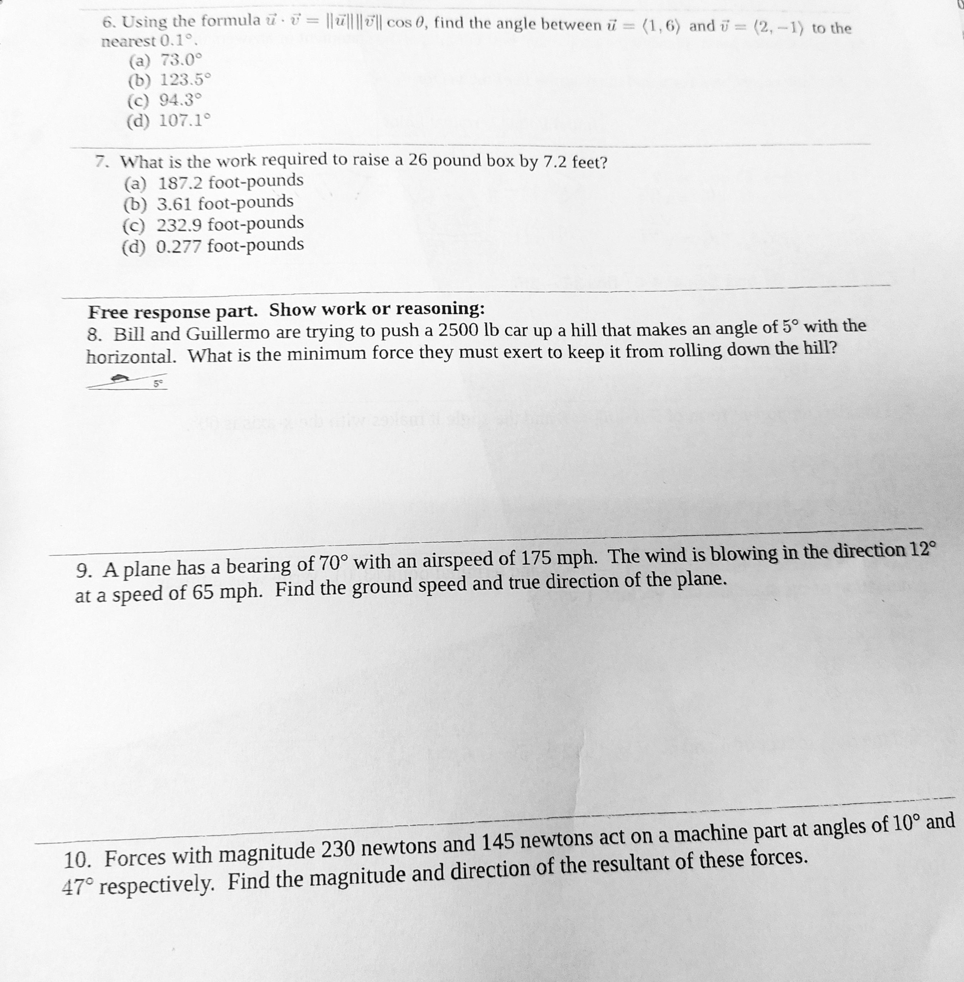 best completes the statement or answers the question. 1. Find the component