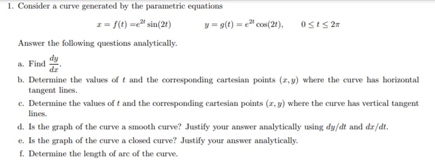 t) =eiit sin{2t) y = gm = a\" cos(2t), o s r