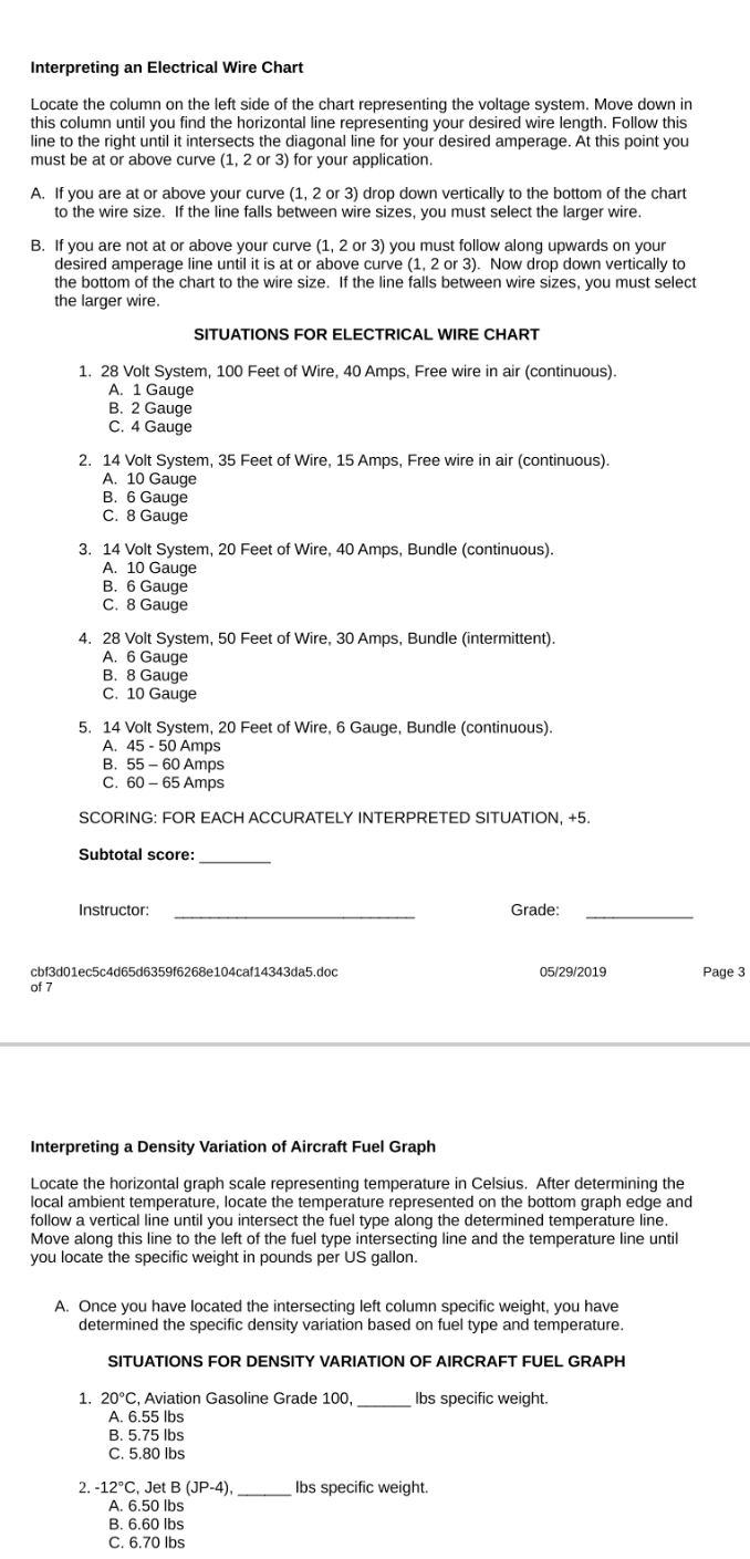 solve using the wire chart Interpreting an Electrical Wire Chart Locate the