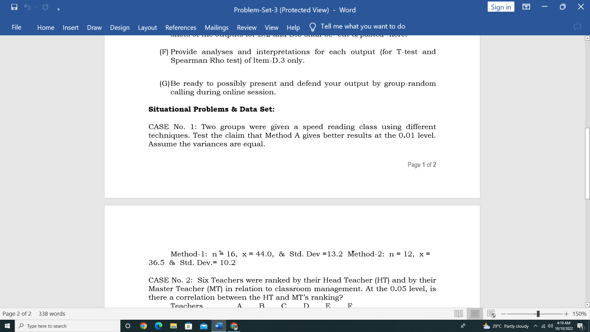 Layout References Mailings Review View Help 9 Tell mewhatyouwanttodo situational Problems 5;