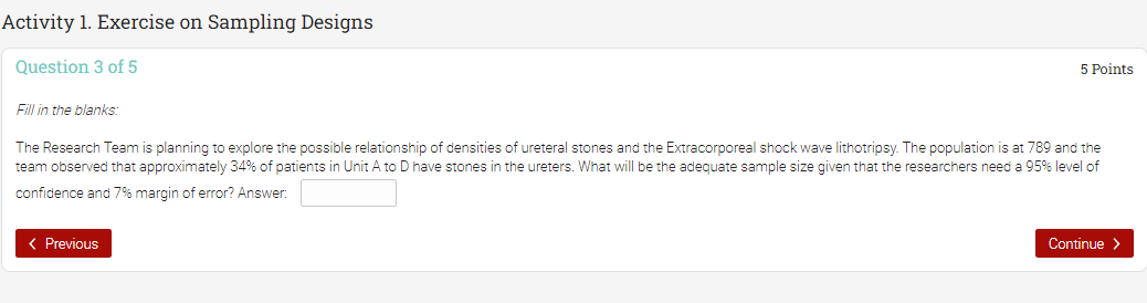 Answer the following question. Show the step-by-step solution. Activity 1. Exercise on