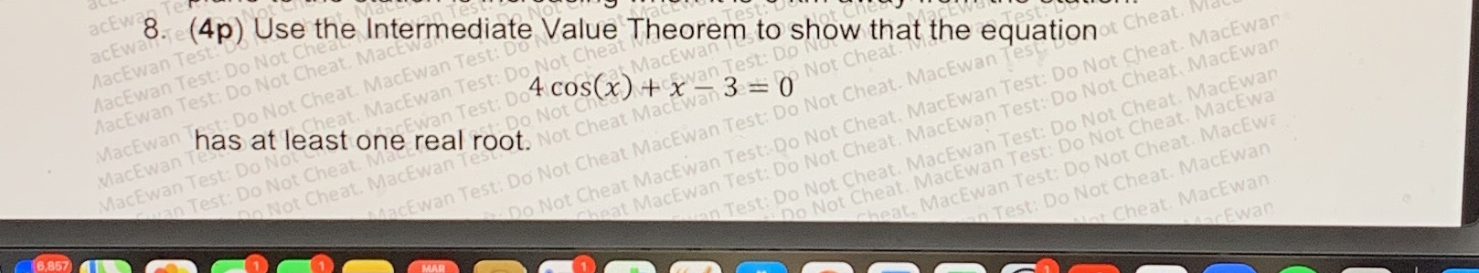 MacEwan Test: MacEwan Test: Do Not Cheat MacEwan Test: Do Not
