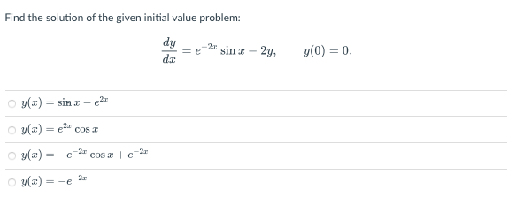 oy(x) = -2 1Find the general solution (in implicit form) to the