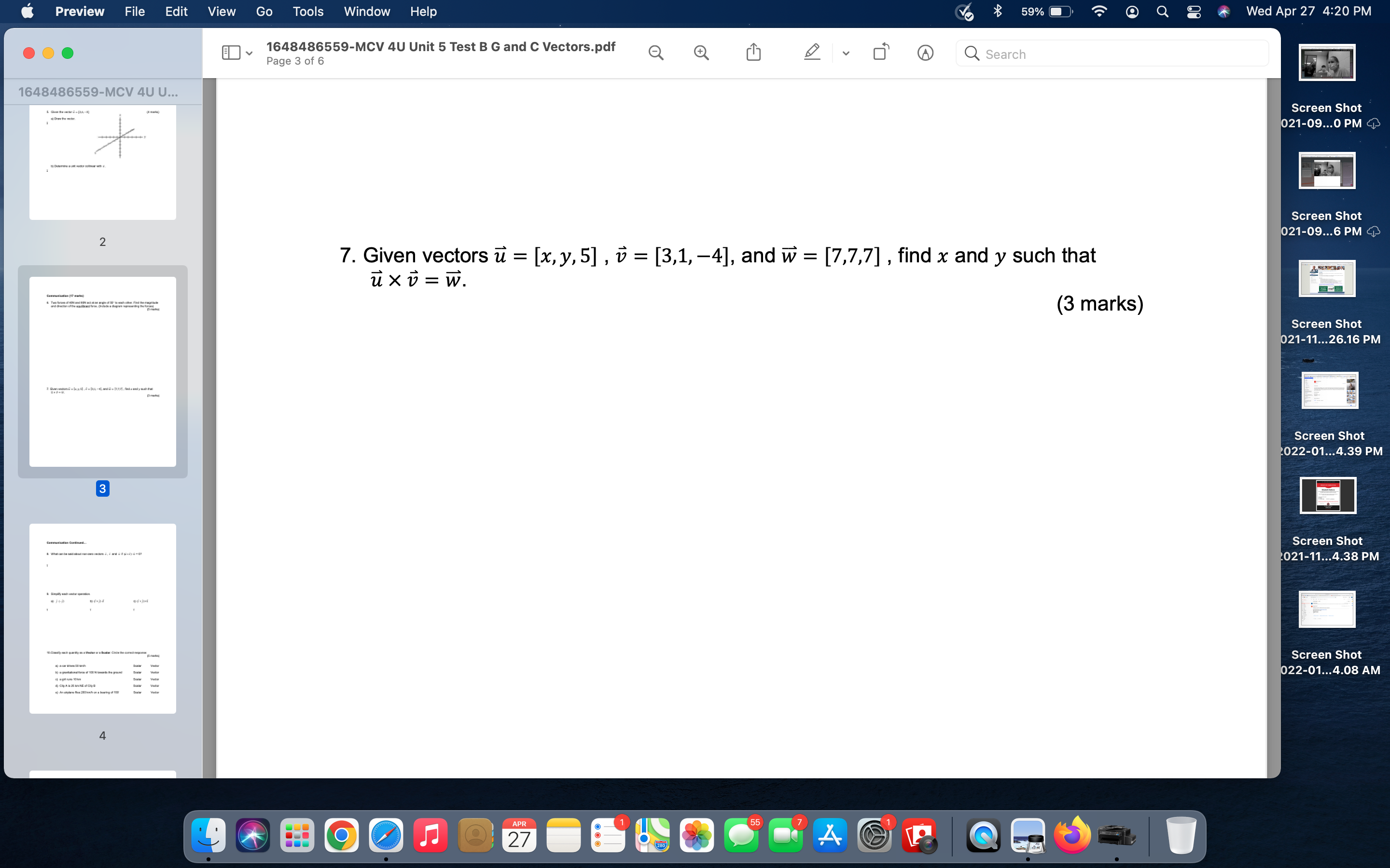 G i v e n v e c t o r s