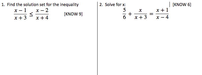 hello i need help with these advanced functions questions can someone please