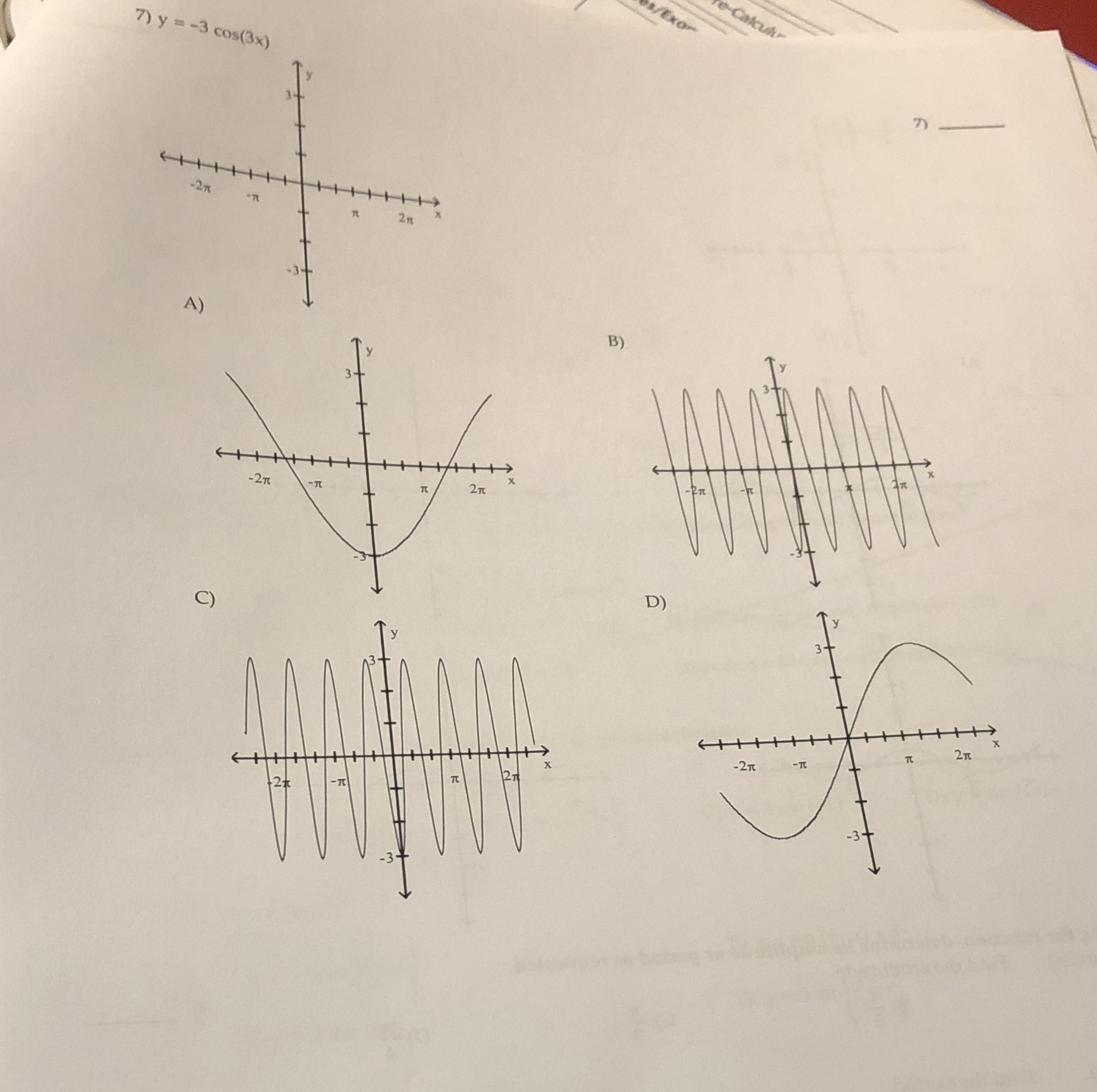 COS() -27t C) D) -2Tt 2Tt