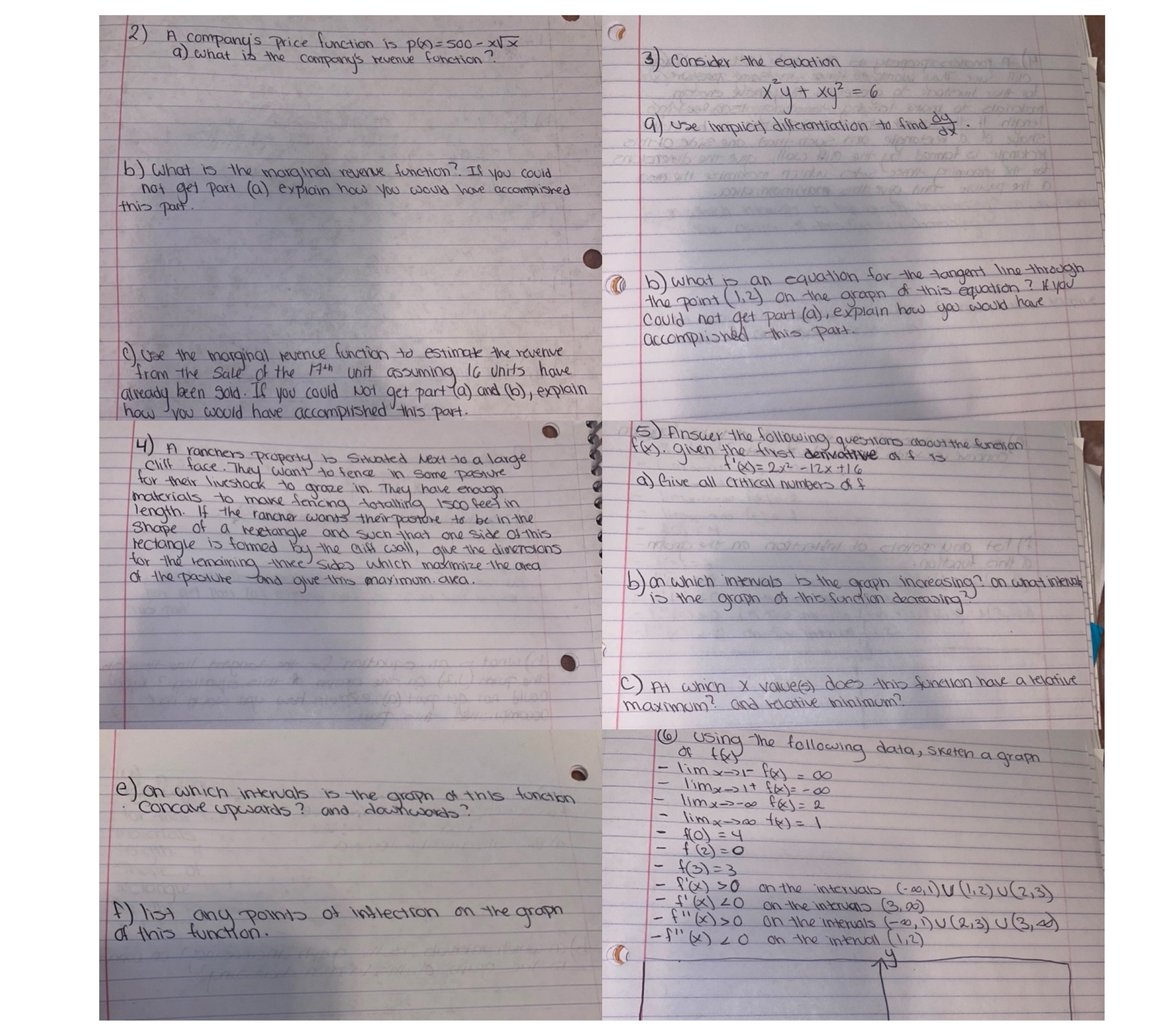 2) A company's price function is pop= 500 - XV x