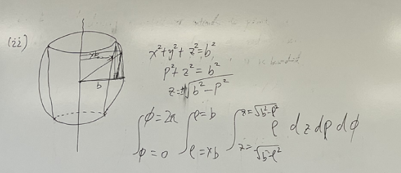 a cylindrical hole of radius b