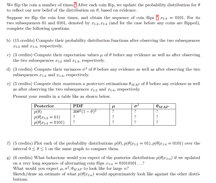 The bias of the coin is itself controlled by a random variable