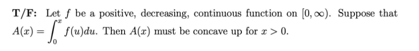  TfF: Let f be a. positive, decreasing, continuous function on [0,oo).