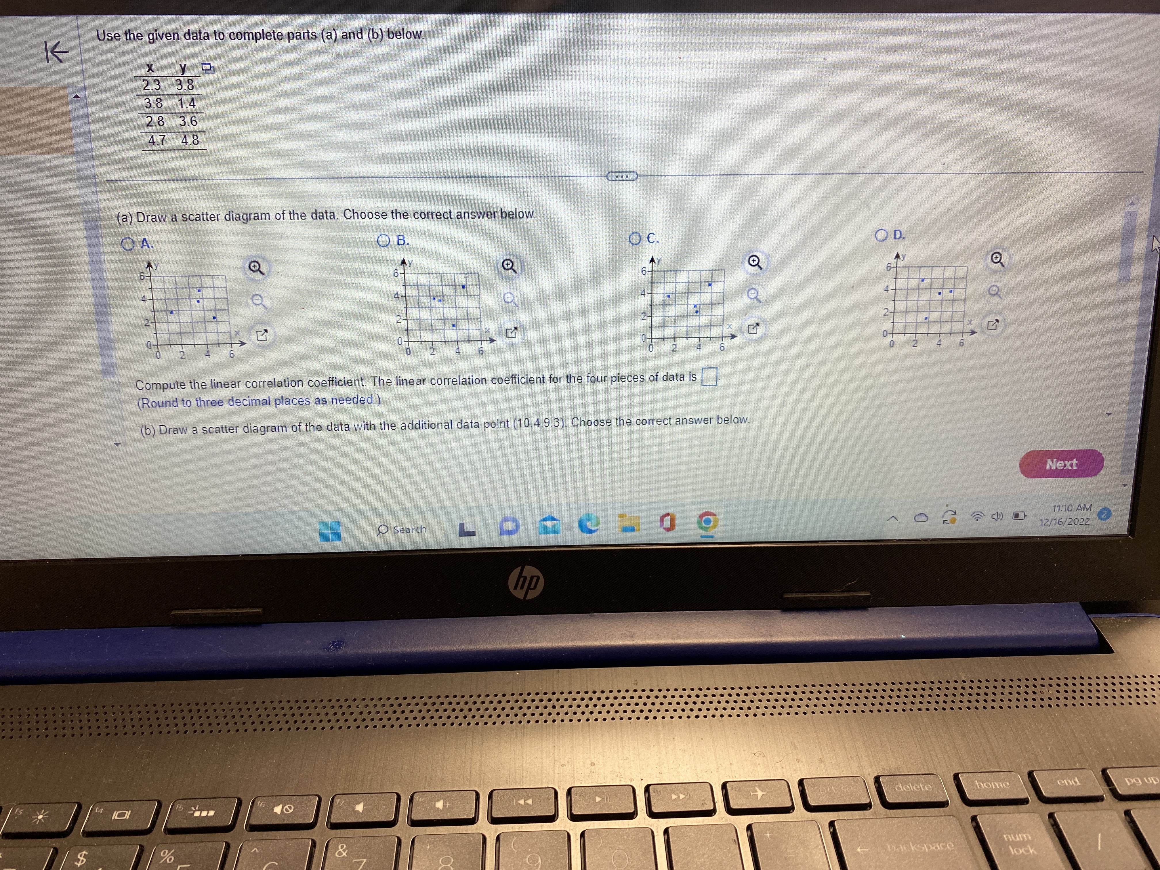 Use the given data to complete parts (a) and (b) below.