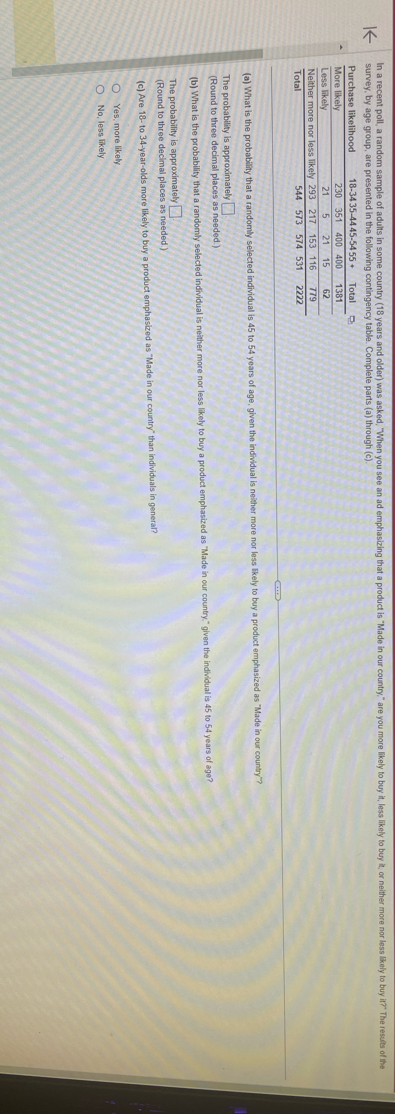 Help question 11 In a recent poll, a random sample of adults