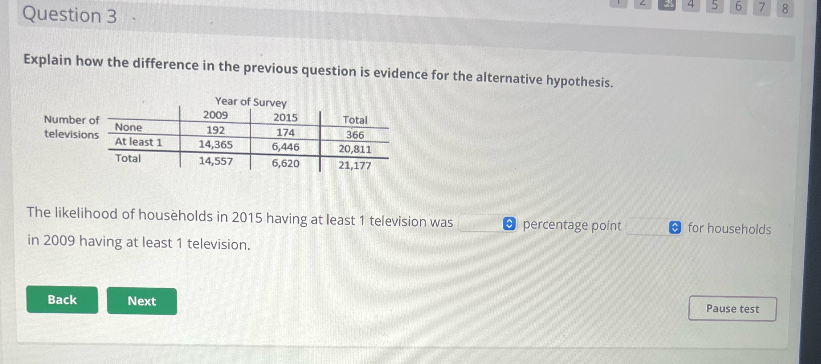 4 5 6 7 8 Question 3 - Explain how the