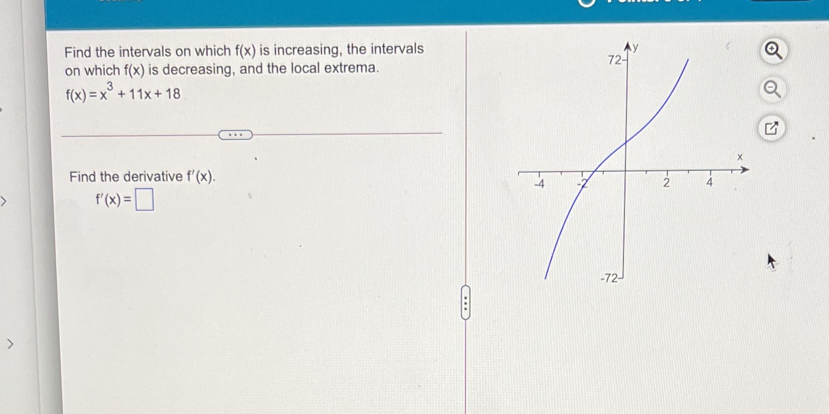 Find the intervals on which f(x) is increasing. the intervals on
