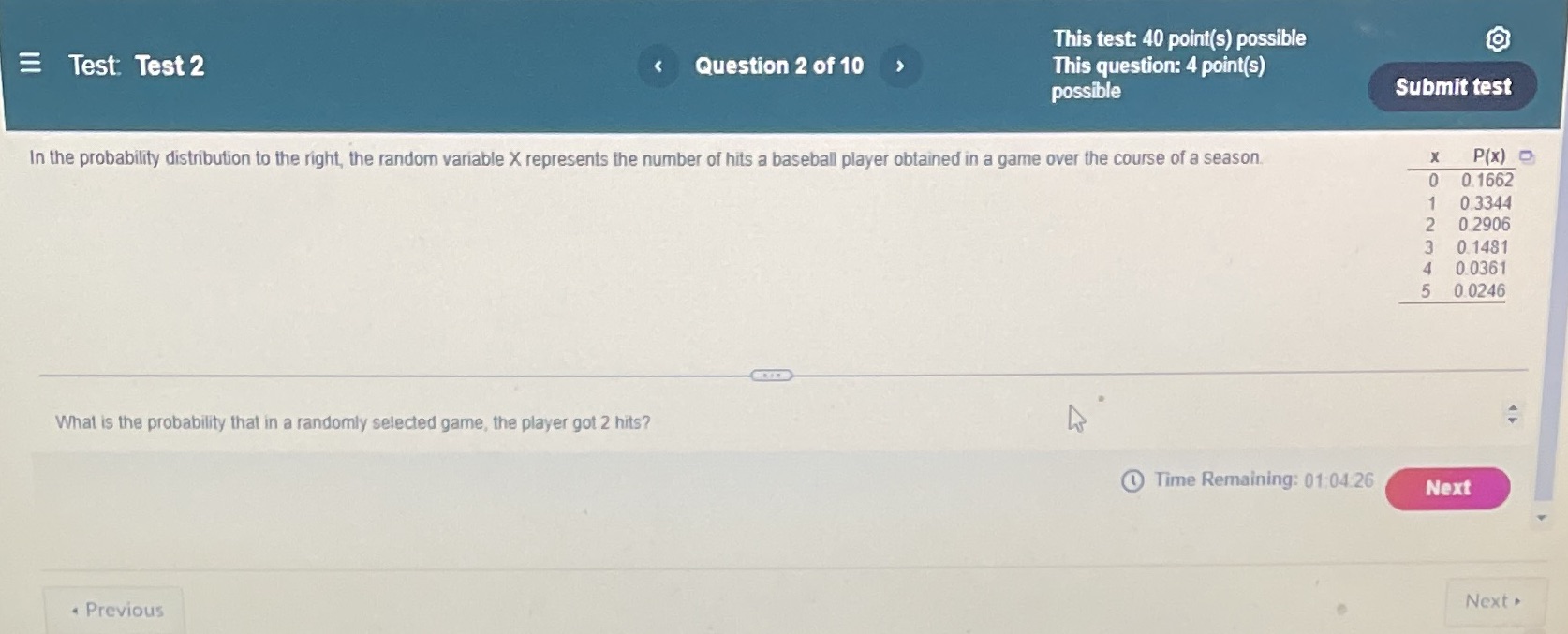 A) what is the probability thar in a random selected gane, the