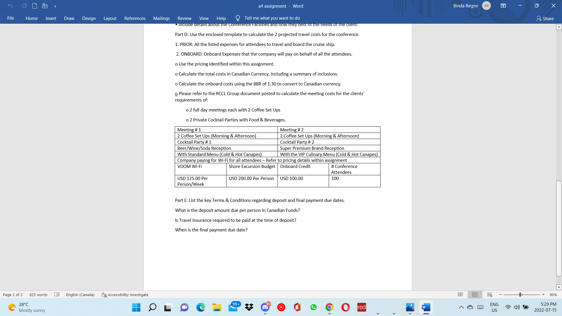 Design Layout Review View You have been hired by a TMC-Travel Management