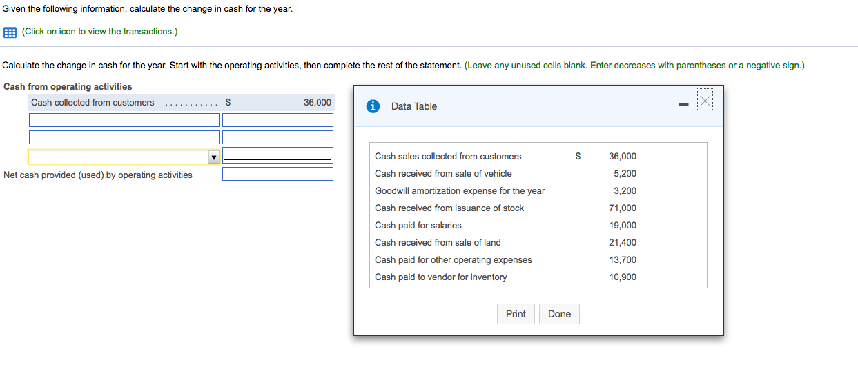 how would i answer this?it wants me to Calculate the change in