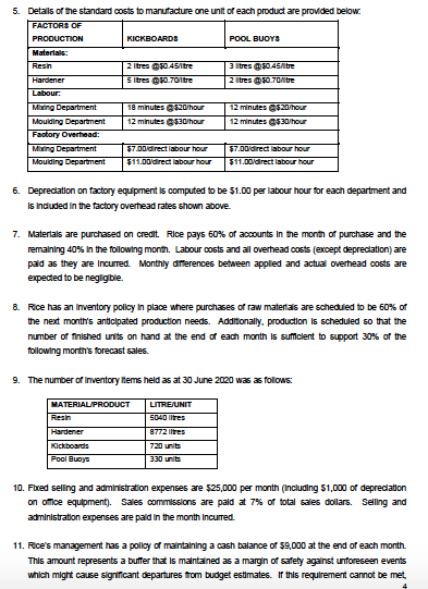manufacturing process occurs very rapidly. Production is therefore scheduled so that no