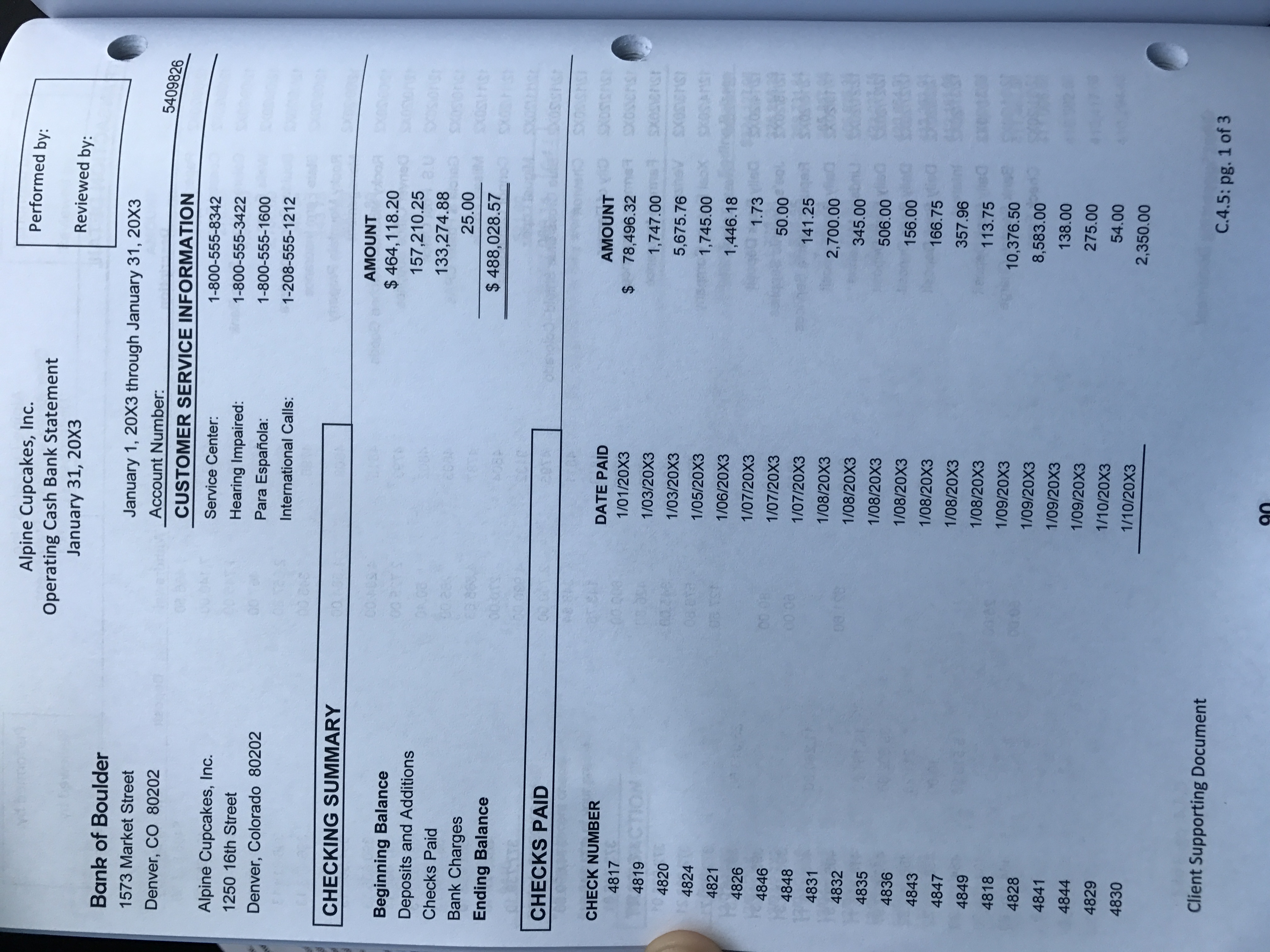 steps (C.3 and C.4) and the associated audit workpapers (C.3.1 to C.4.8)