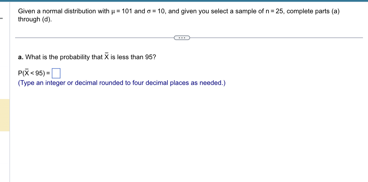 customer receives the order, was 3.9 minutes. You select a random sample