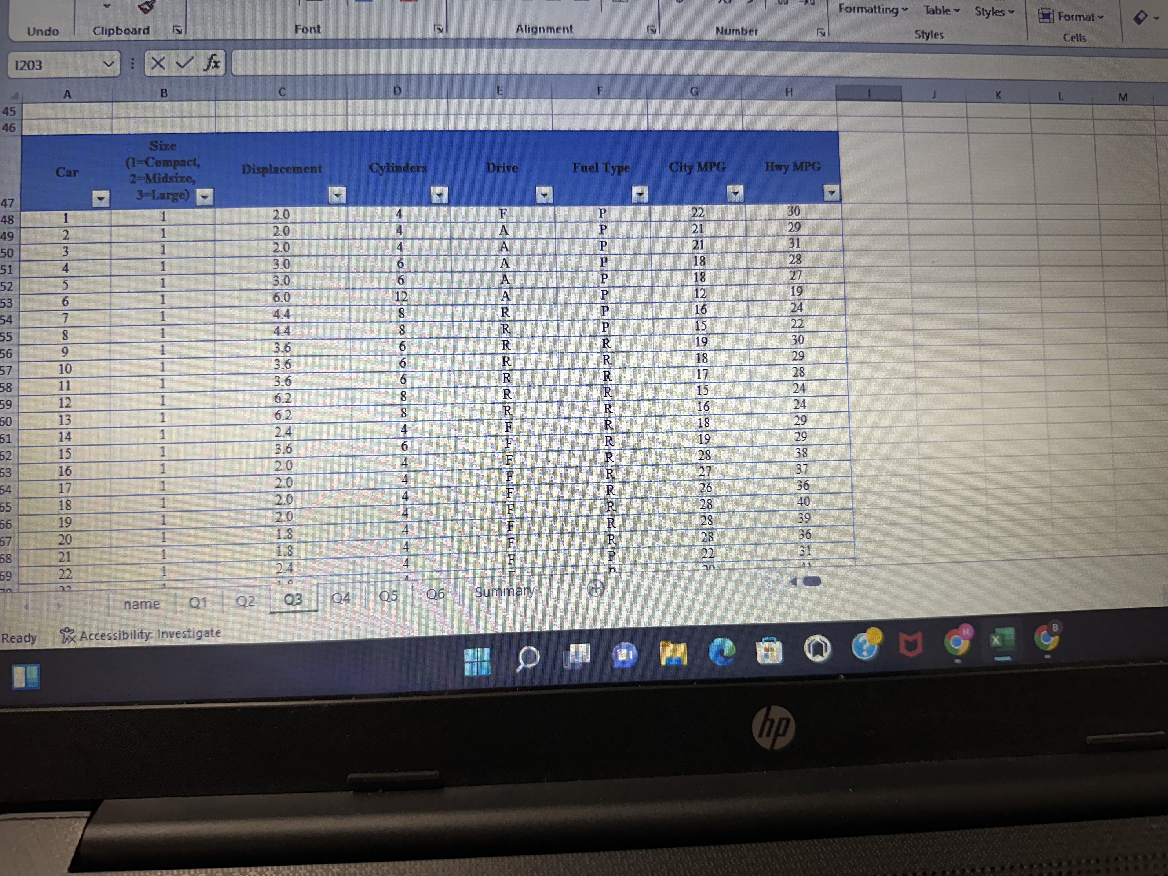 39 correlation coefficient 40 41 42 f) Which of the variable(s) are