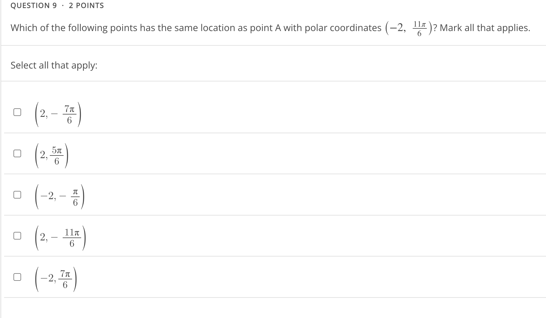 the correct answer below: 0 (4%) o > QUESTION 5 - 1