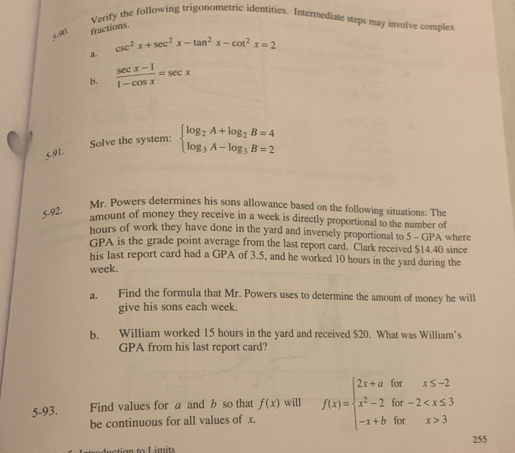 Please help me solve problems 90,91, and 93. I already did 92