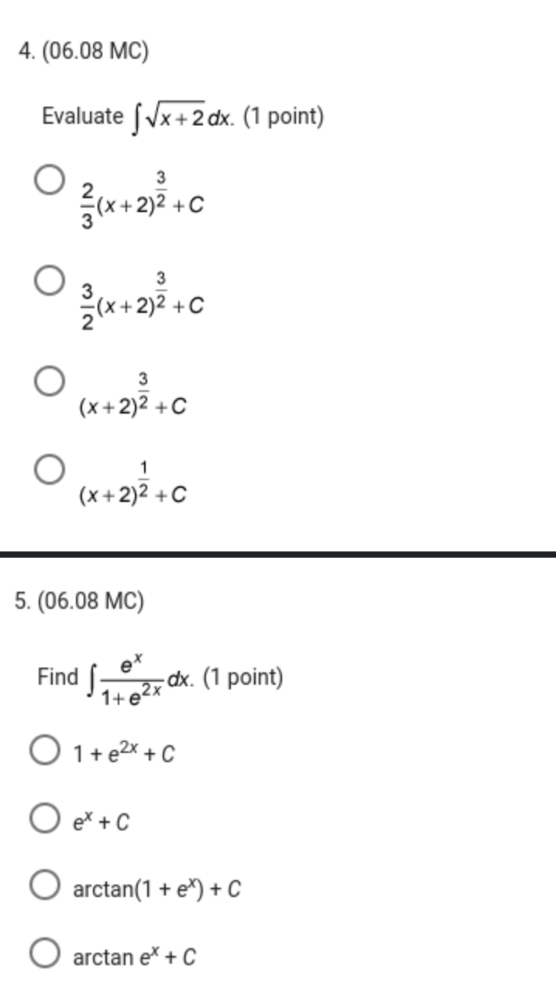 the following? (1 point) O 2 /2 ( 4 4 - 24