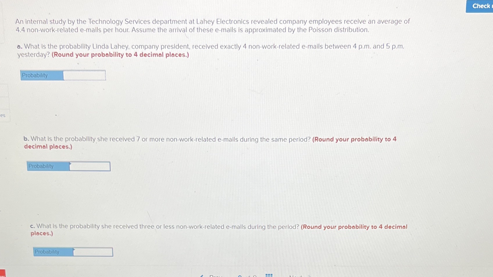  Check An internal study by the Technology Services department at Lahey