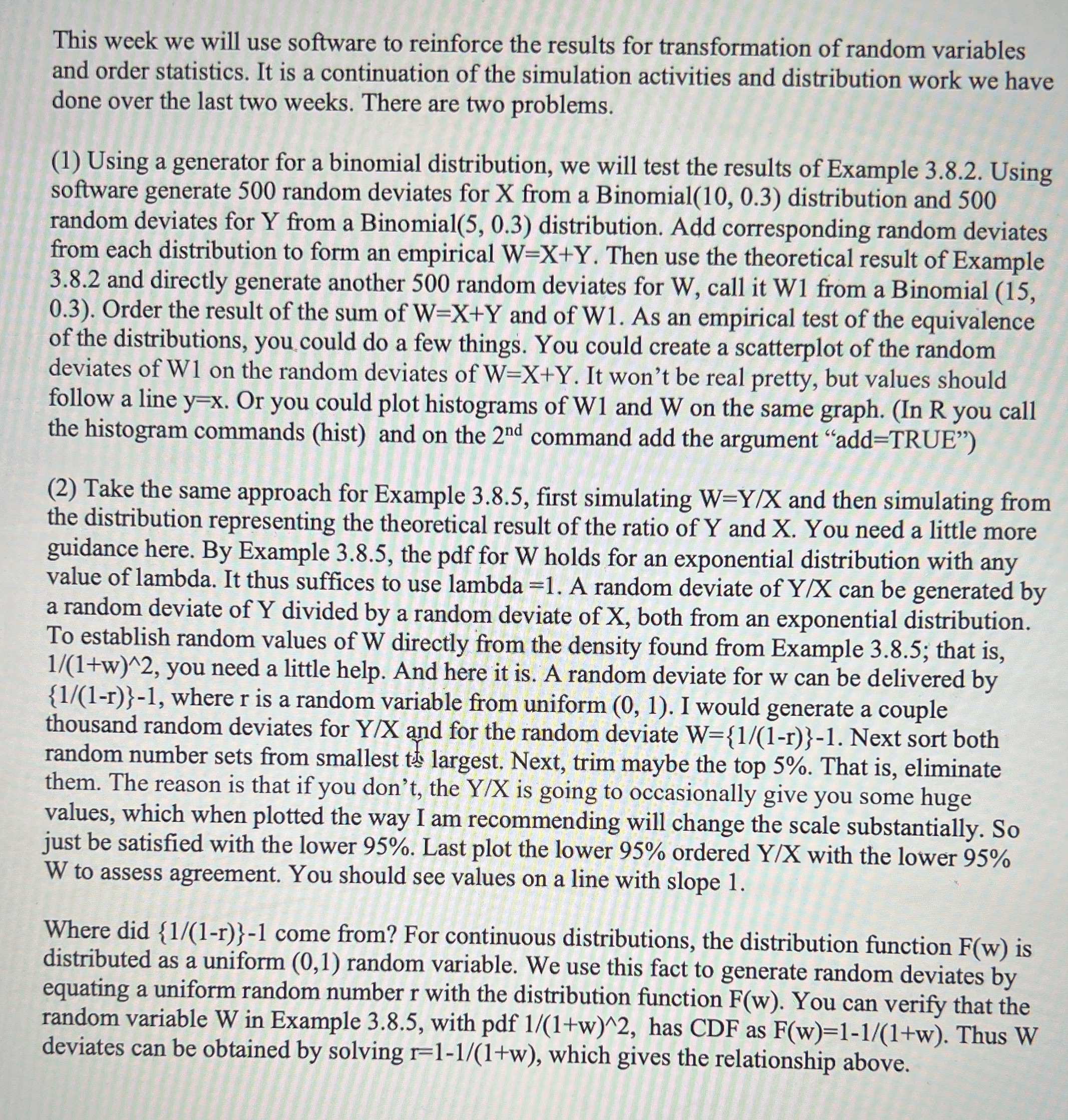 Transforming and combining random variables. Please help with R code examples 3.8.2