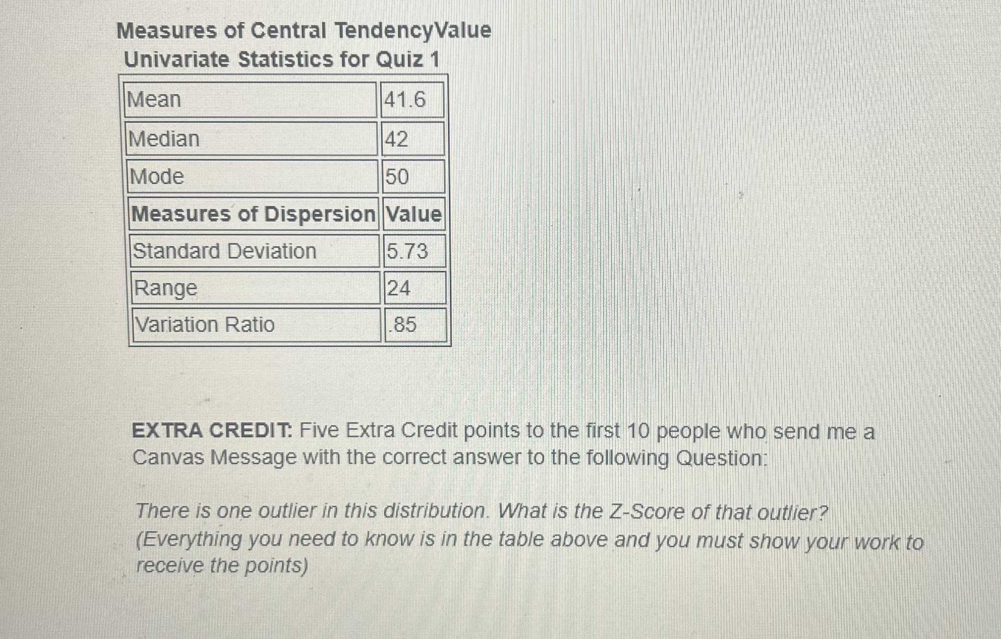 How do you figure out the outlier score, before finding the Z