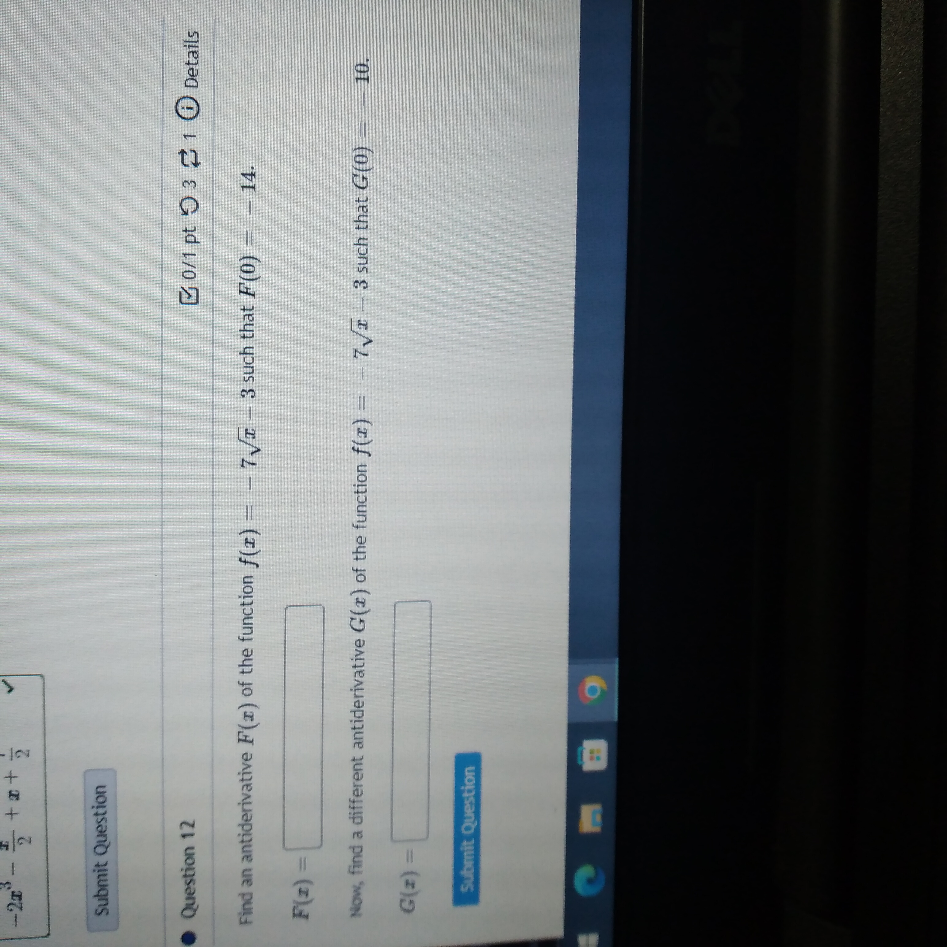 6 such that F(0) = 6. F(1) = Now, find a different