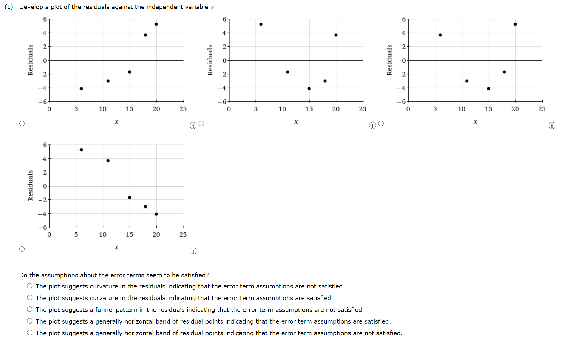 11 15 18 20 \"In... (a) Develop an estimated regression equation for