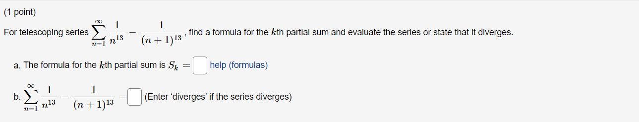 the sum E 1 an as a geometric series In the form