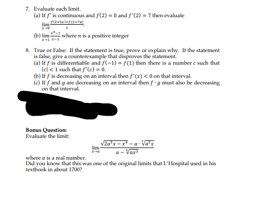 answers to the following questions. (a) Find the vertical or horizontal asymptotes