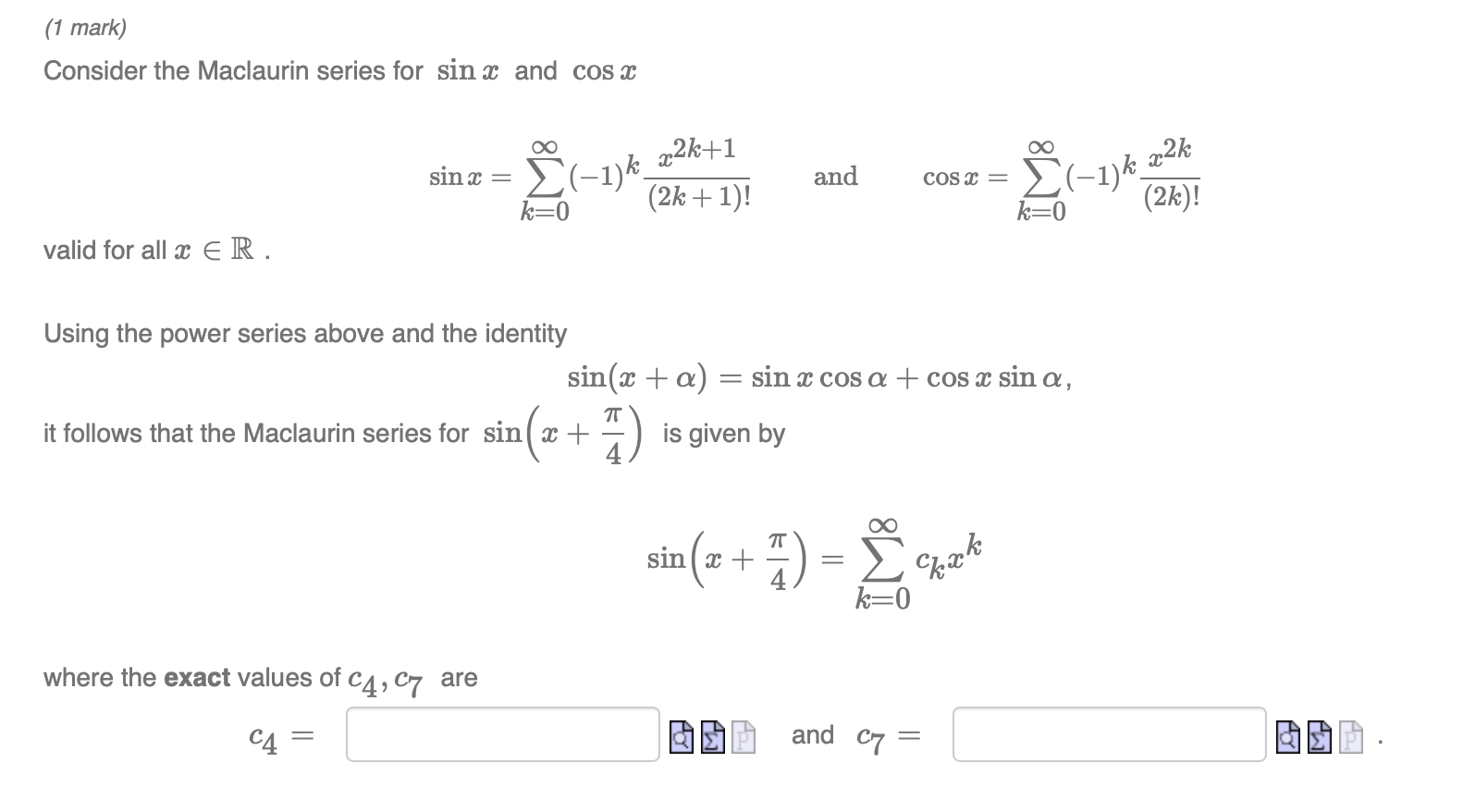 Consider the Maclaurin series for e" and cosh x : 2.2k and