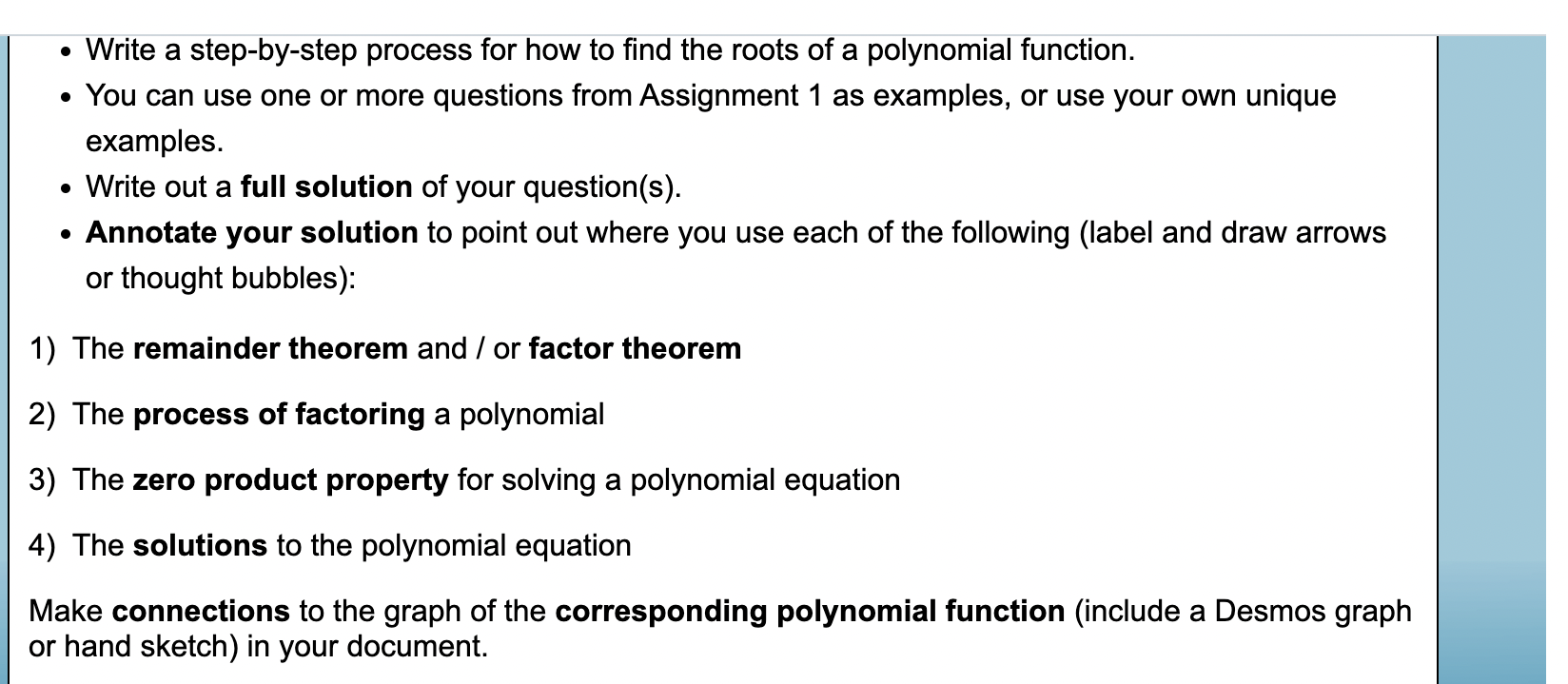  . Write a step-bystep process for how to find the roots