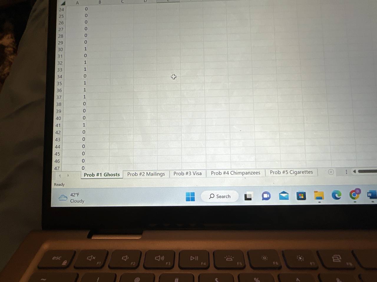 show all details of the test (including hypotheses). Be sure to show