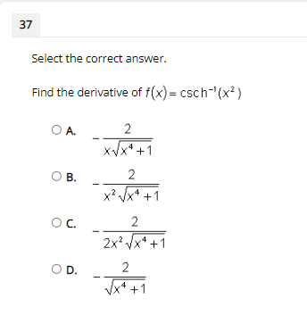 Select the correct answer. between the limits 0 and 4. Find the