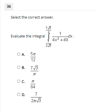ox . O A. cosh(5) + cosh(e ) + c O B.