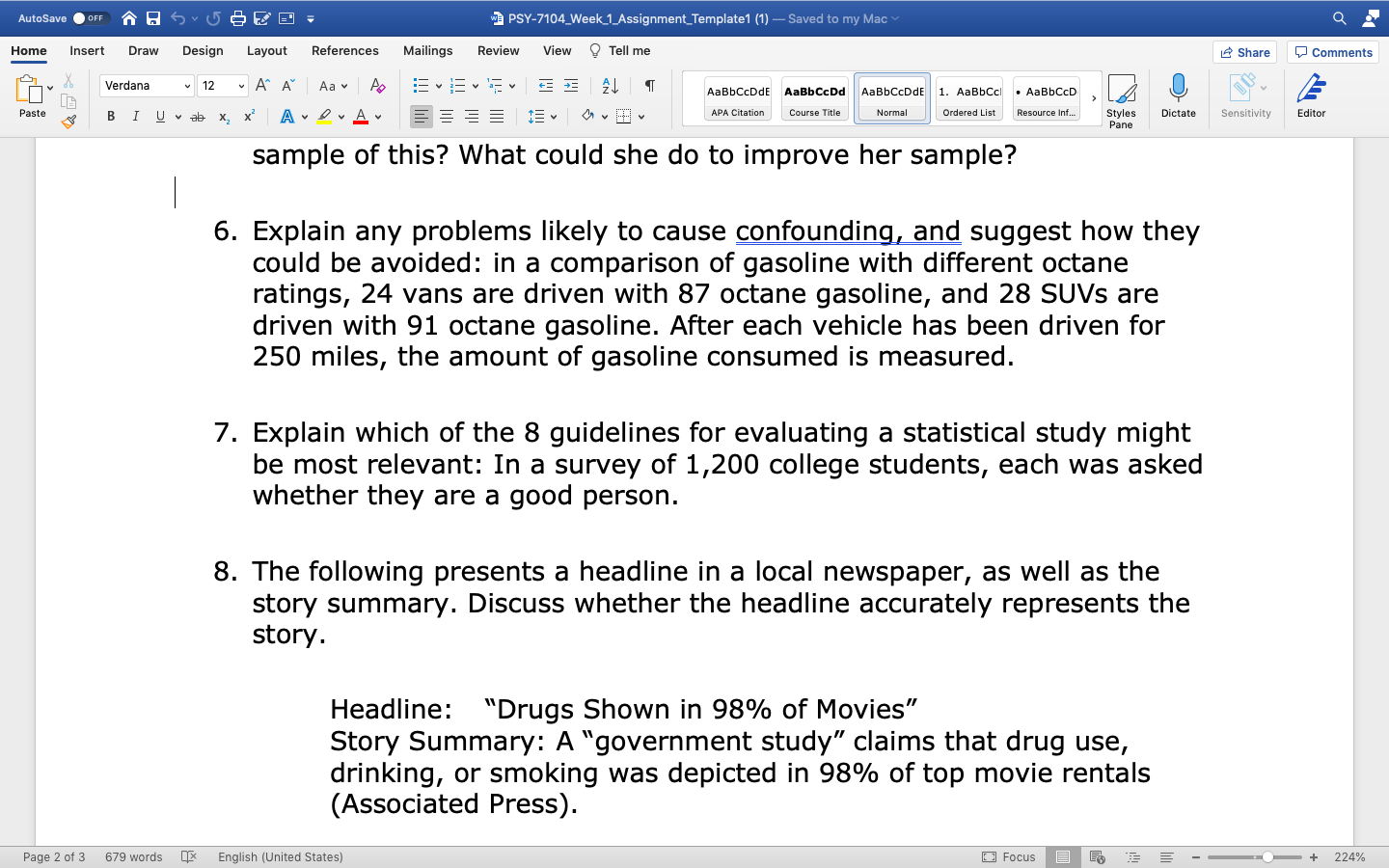 are driving. 4. The Journal of American Psychologists prints an article evaluating